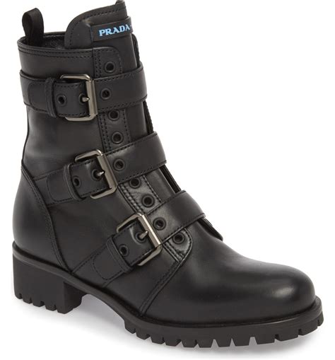 prada triple buckle combat boot